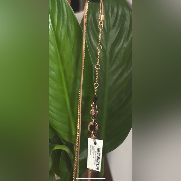 Henri Bendel Rose Gold Charm Necklace NWT - Picture 4 of 5